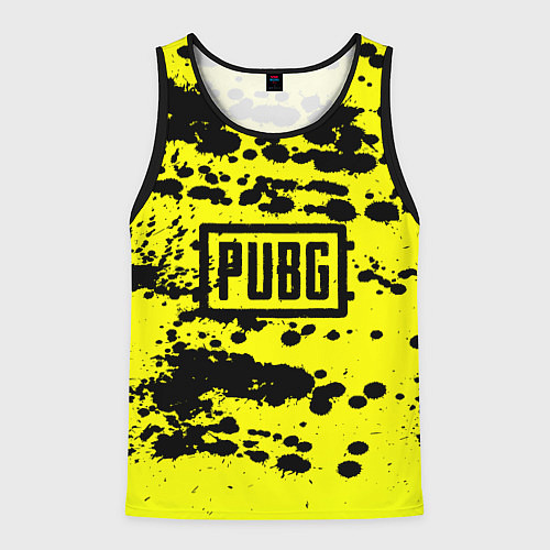 Мужская майка без рукавов PUBG: Yellow Stained / 3D-Черный – фото 1