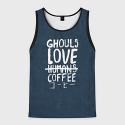 Майка-безрукавка мужская Ghouls Love Coffee, цвет: 3D-черный