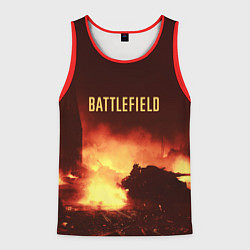 Майка-безрукавка мужская Battlefield War, цвет: 3D-красный