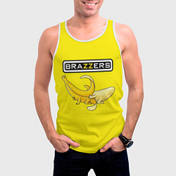 Майка-безрукавка мужская Brazzers: Yellow Banana, цвет: 3D-белый — фото 2