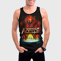 Майка-безрукавка мужская Accept: Flame Eagle, цвет: 3D-черный — фото 2