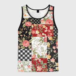 Мужская майка без рукавов Лоскутный орнамент - пэчворк