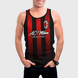Майка-безрукавка мужская AC Milan, цвет: 3D-черный — фото 2
