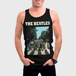 Майка-безрукавка мужская The Beatles: Abbey Road, цвет: 3D-черный — фото 2