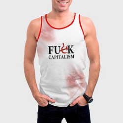 Майка-безрукавка мужская Не люблю капитализм!, цвет: 3D-красный — фото 2