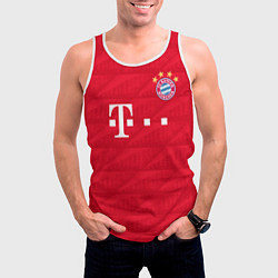 Майка-безрукавка мужская FC Bayern: Lewandowski Home 19-20, цвет: 3D-белый — фото 2