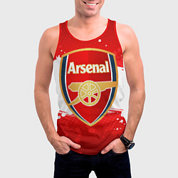 Майка-безрукавка мужская Arsenal, цвет: 3D-красный — фото 2
