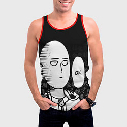 Майка-безрукавка мужская ONE-PUNCH MAN, цвет: 3D-красный — фото 2