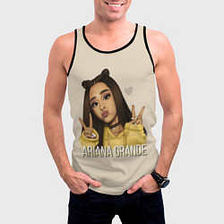 Майка-безрукавка мужская Ariana Grande Ариана Гранде, цвет: 3D-черный — фото 2
