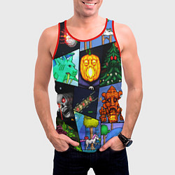 Майка-безрукавка мужская Terraria allpic, цвет: 3D-красный — фото 2