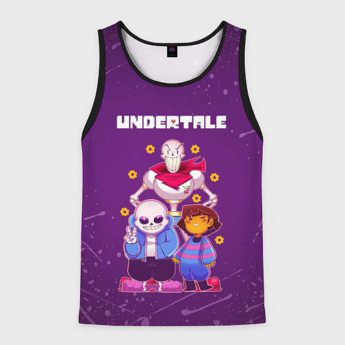 Мужская майка без рукавов UNDERTALE / 3D-Черный – фото 1