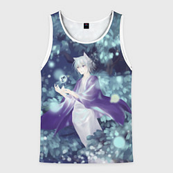 Майка-безрукавка мужская Tomoe Kamisama, цвет: 3D-белый