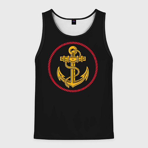 Мужская майка без рукавов ВМФ / 3D-Черный – фото 1