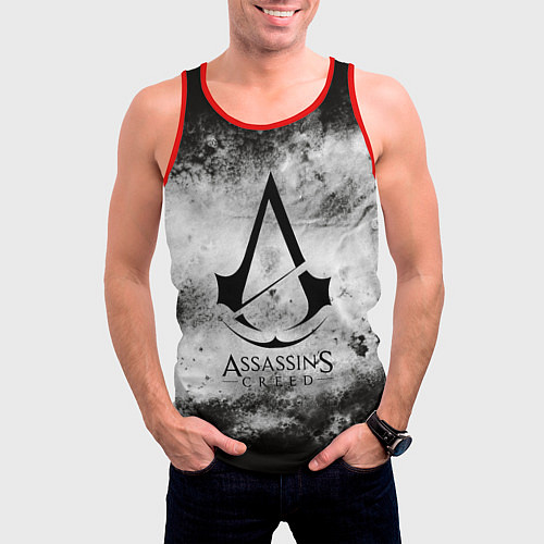 Мужская майка без рукавов Assassin’s Creed / 3D-Красный – фото 3