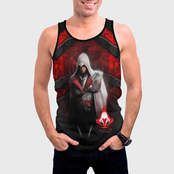 Майка-безрукавка мужская Assasin's creed, цвет: 3D-черный — фото 2