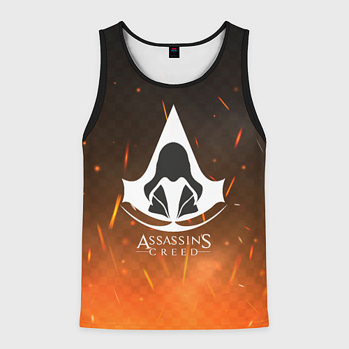 Мужская майка без рукавов Assasin's creed / 3D-Черный – фото 1