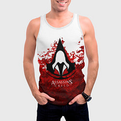 Майка-безрукавка мужская Assasin's creed, цвет: 3D-белый — фото 2