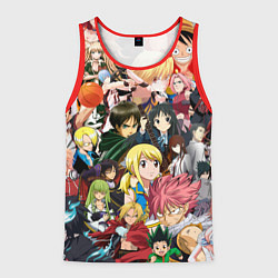 Мужская майка без рукавов Аниме коллаж