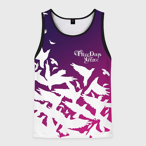 Мужская майка без рукавов Three Days Grace / 3D-Черный – фото 1