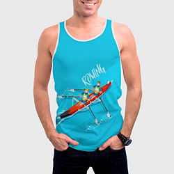 Майка-безрукавка мужская Rowers, цвет: 3D-белый — фото 2