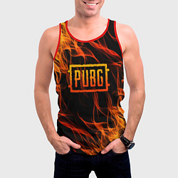 Майка-безрукавка мужская PUBG, цвет: 3D-красный — фото 2