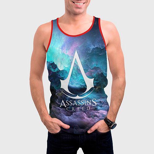 Мужская майка без рукавов ASSASSINS CREED / 3D-Красный – фото 3