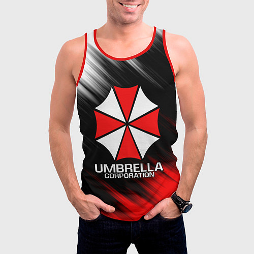 Мужская майка без рукавов UMBRELLA CORP / 3D-Красный – фото 3