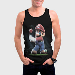 Майка-безрукавка мужская Марио, цвет: 3D-черный — фото 2