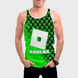 Майка-безрукавка мужская Roblox, цвет: 3D-белый — фото 2