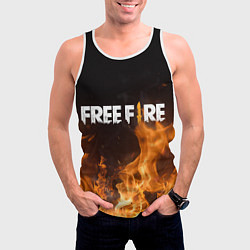 Майка-безрукавка мужская FREE FIRE, цвет: 3D-белый — фото 2