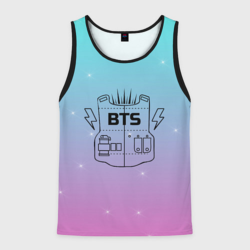 Мужская майка без рукавов BTS / 3D-Черный – фото 1