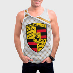 Майка-безрукавка мужская PORSCHE, цвет: 3D-белый — фото 2