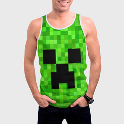 Майка-безрукавка мужская MINECRAFT, цвет: 3D-белый — фото 2