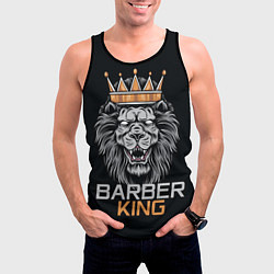 Майка-безрукавка мужская Barber King Барбер Король, цвет: 3D-черный — фото 2