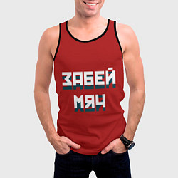 Майка-безрукавка мужская Забей мяч, цвет: 3D-черный — фото 2