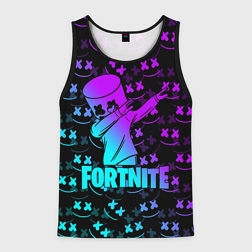 Мужская майка без рукавов FORTNITE X MARSHMELLO / 3D-Черный – фото 1
