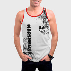 Майка-безрукавка мужская Marshmello, цвет: 3D-красный — фото 2