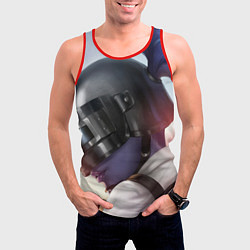 Майка-безрукавка мужская PUBG, цвет: 3D-красный — фото 2