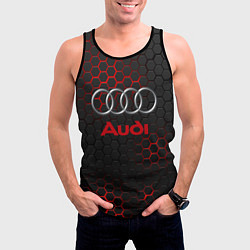 Майка-безрукавка мужская AUDI, цвет: 3D-черный — фото 2
