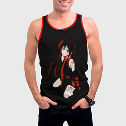 Майка-безрукавка мужская Anime Girl, цвет: 3D-красный — фото 2