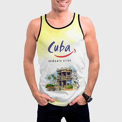 Майка-безрукавка мужская Куба, цвет: 3D-черный — фото 2