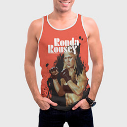 Майка-безрукавка мужская Ronda Rousey, цвет: 3D-белый — фото 2