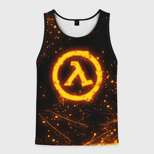 Мужская майка без рукавов HALF-LIFE / 3D-Черный – фото 1