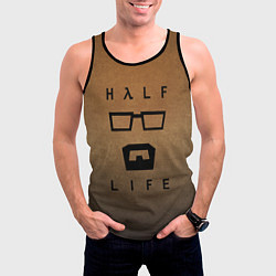 Майка-безрукавка мужская HALF-LIFE, цвет: 3D-черный — фото 2