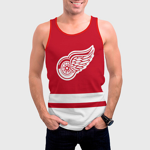 Мужская майка без рукавов Детройт Ред Уингз / 3D-Красный – фото 3