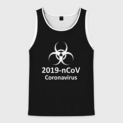 Майка-безрукавка мужская NCoV-2019: Coronavirus, цвет: 3D-белый