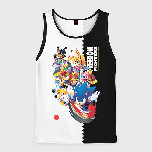 Мужская майка без рукавов СОНИК / 3D-Черный – фото 1