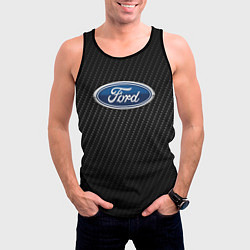 Майка-безрукавка мужская Ford, цвет: 3D-черный — фото 2
