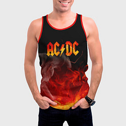 Майка-безрукавка мужская ACDC, цвет: 3D-красный — фото 2