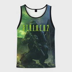 Майка-безрукавка мужская STALKER 2, цвет: 3D-черный